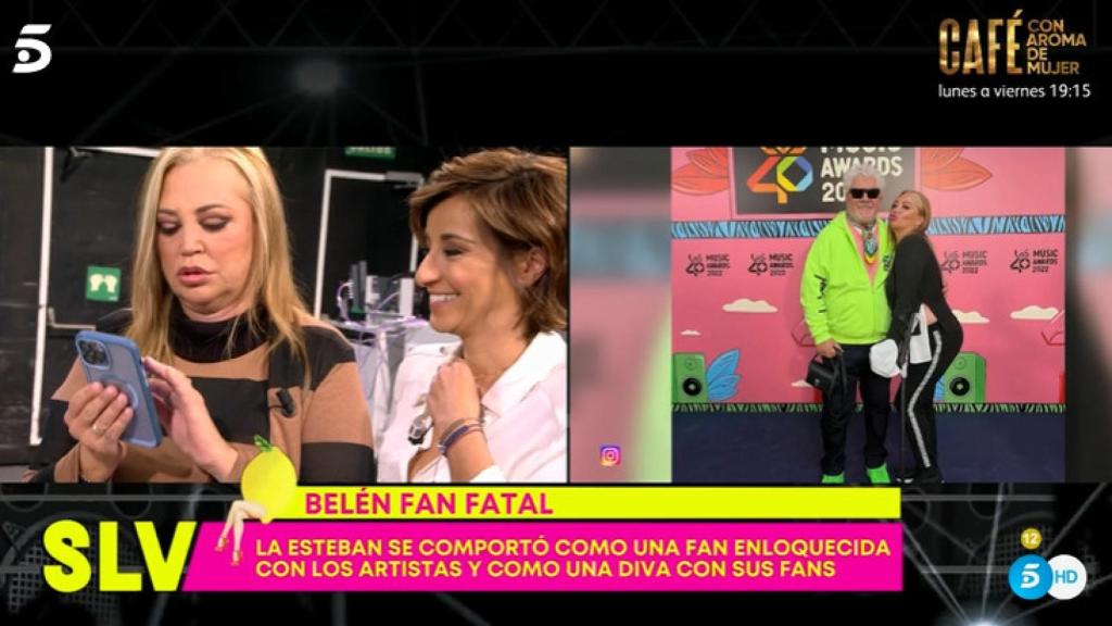 Belén Esteban, criticada en 'Sálvame' por fotografiarse con muchos famosos.