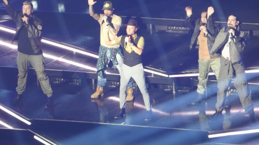Los Backstreet Boys en su concierto en Londres.