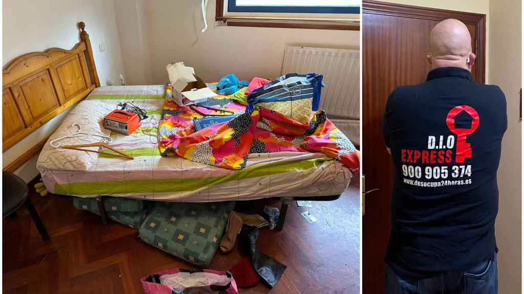 Intervención en una okupación en Vigo de la empresa Desocupa 24 horas.