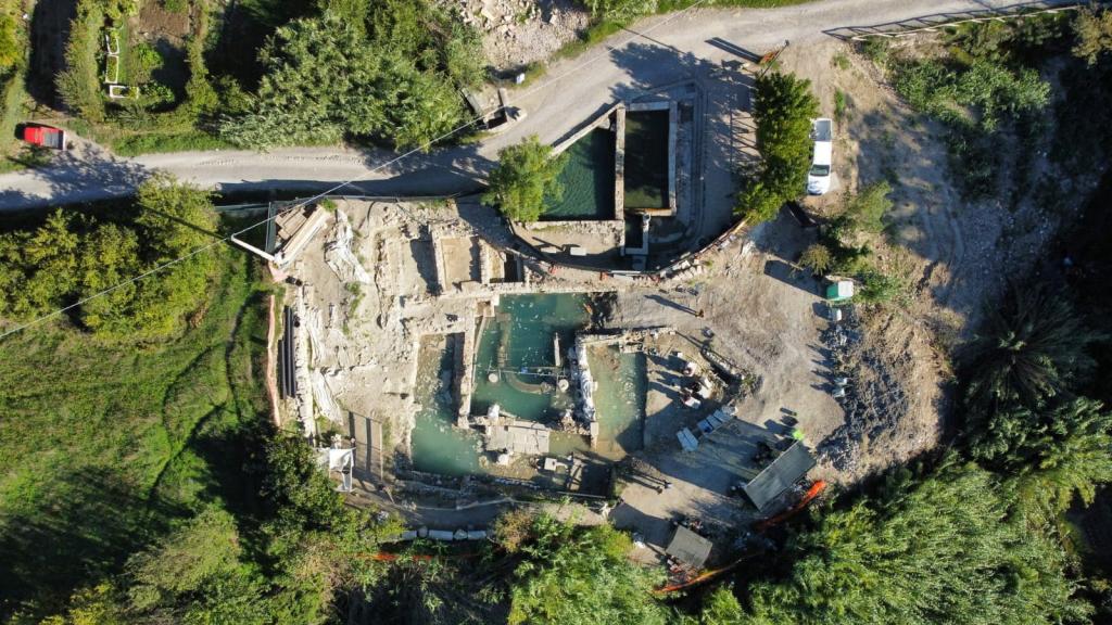 Imagen aérea del yacimiento de San Casciano.