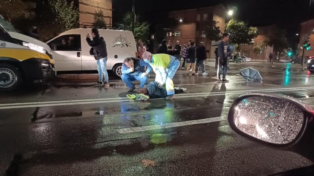 La mujer herida en Valladolid