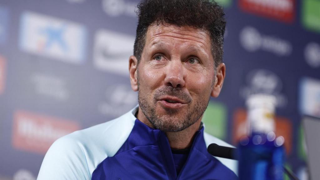 El 'Cholo' Simeone, en rueda de prensa de La Liga 2022/2023 con el Atlético de Madrid
