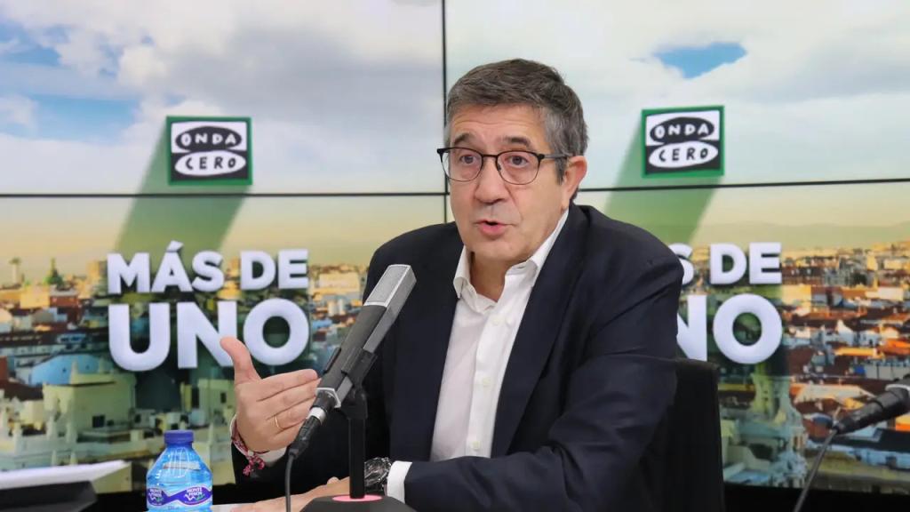 Patxi López, portavoz del Grupo Socialista en el Congreso de los Diputados, este martes en Onda Cero.