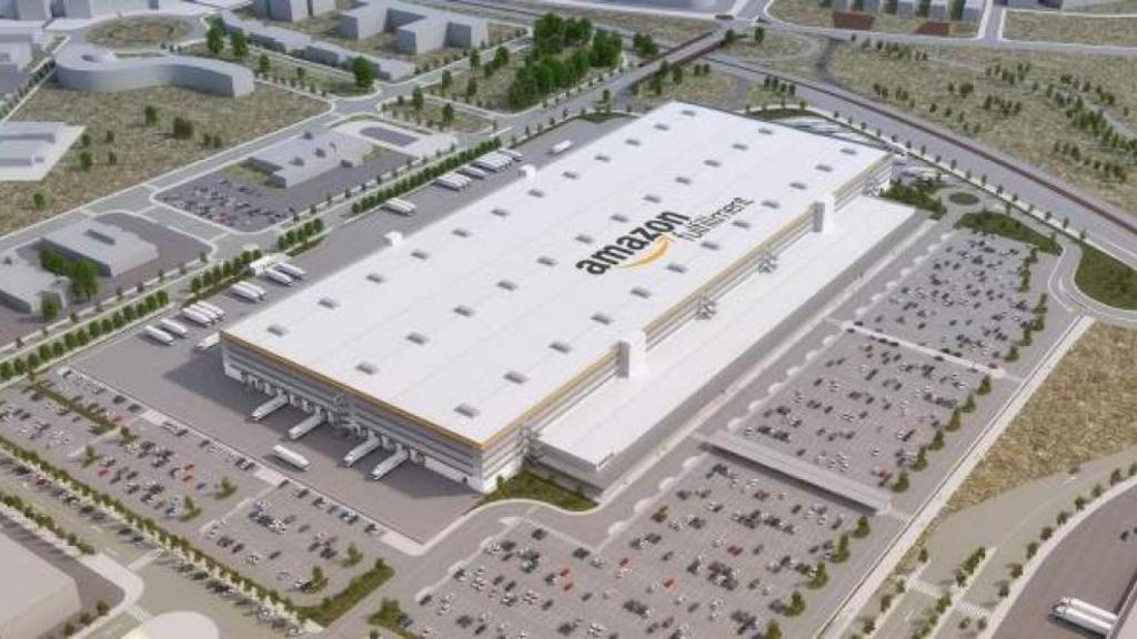 El centro logístico que Amazon tiene en la pedanía murciana de Corvera.