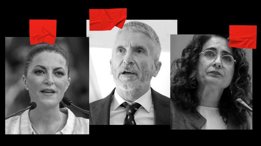 Macarena Olona, Fernando Grande-Marlaska y María Jesús Montero.