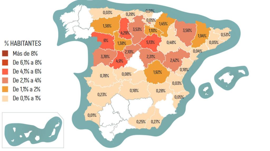 Mapa por número de habitantes