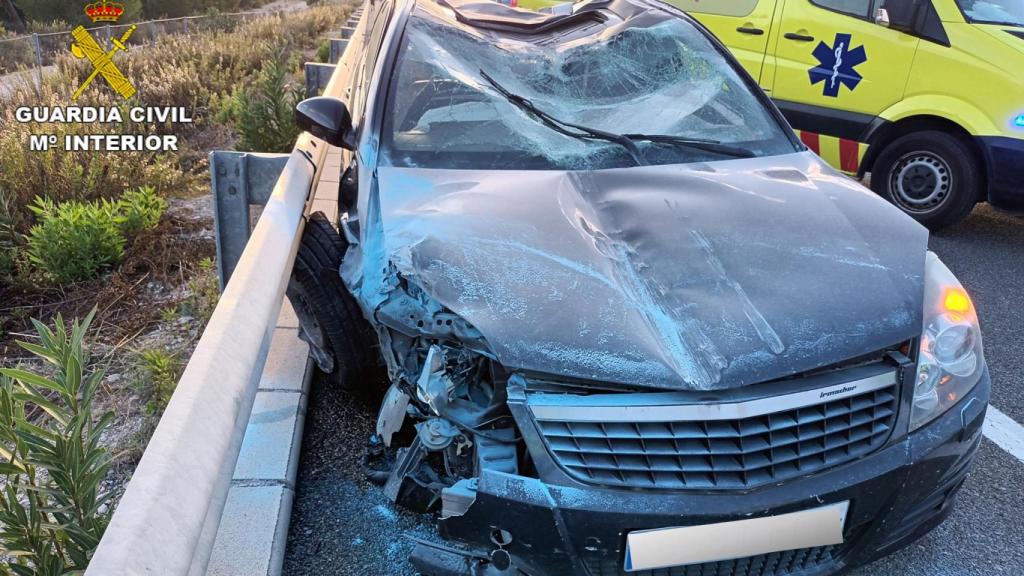 Estado en el que quedó uno de los vehículos.