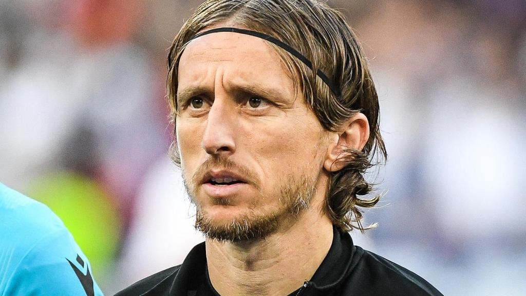 Luka Modric durante un partido con Croacia
