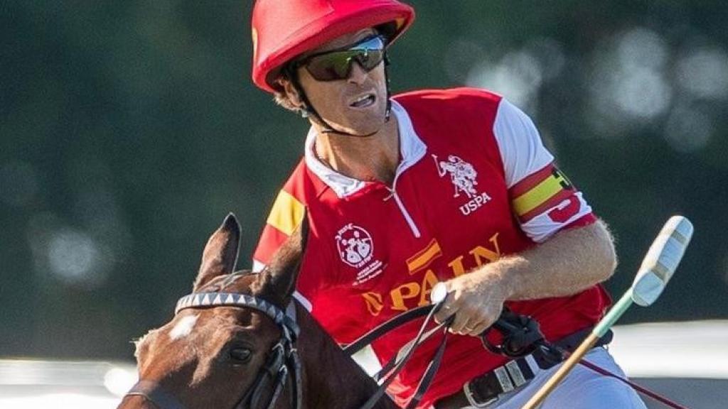 Pelayo Berazadi durante el último Mundial de polo
