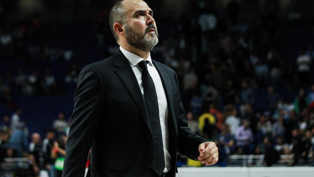 Chus Mateo durante un partido del Real Madrid de baloncesto
