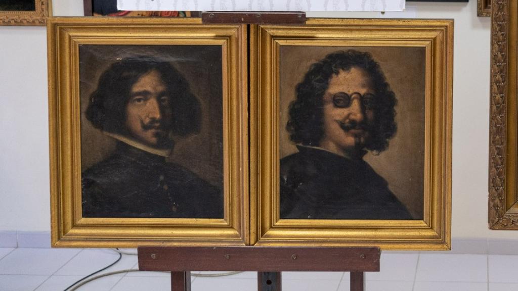 Uno de los cuadros intervenidos por la Policía en Santander.