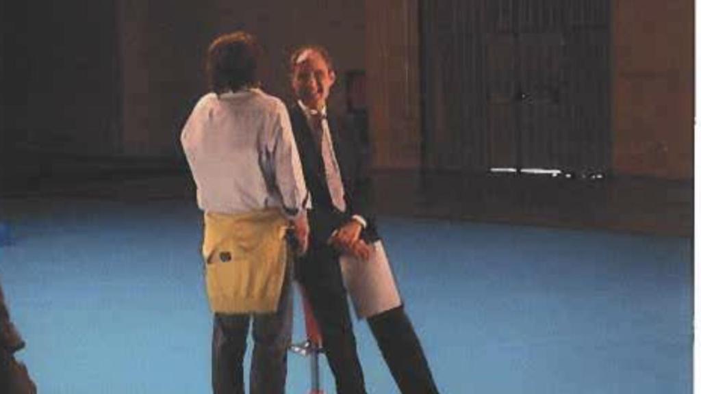 Camps y Pérez durante la grabación de un spot.