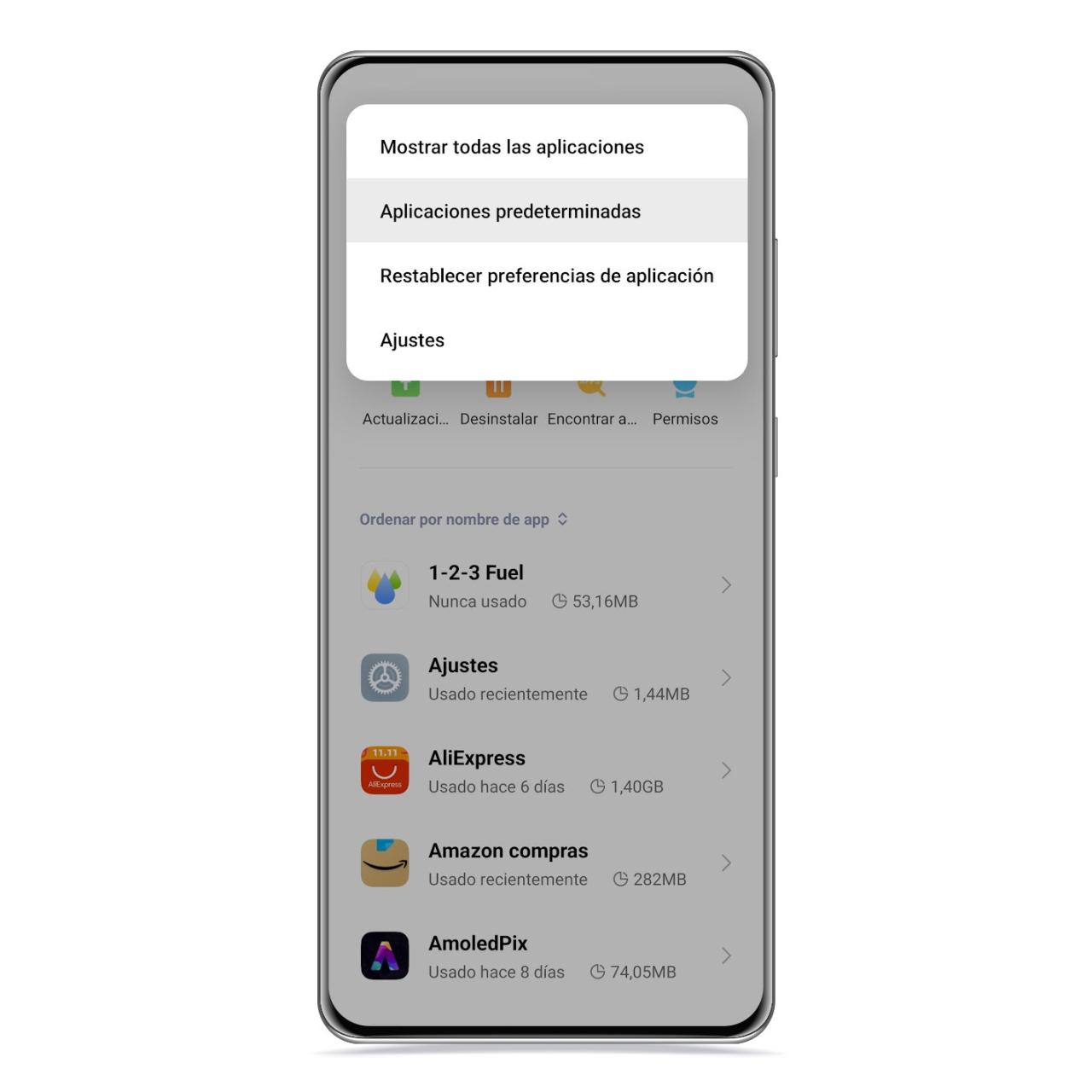 Aplicaciones predeterminadas