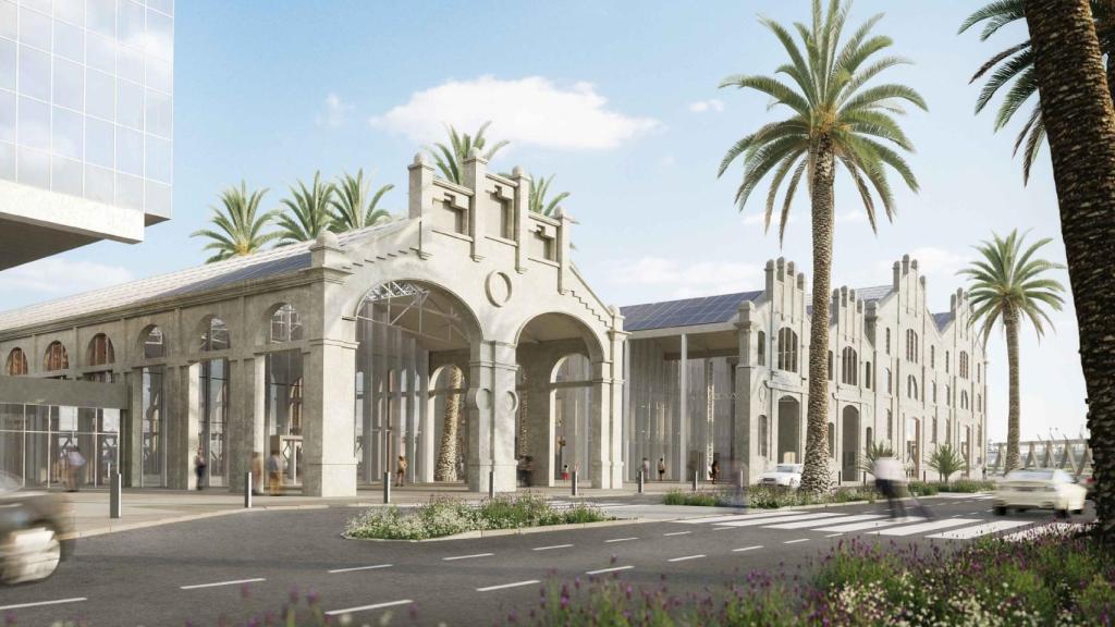 Figuración de la futura estación de Baleària. EE