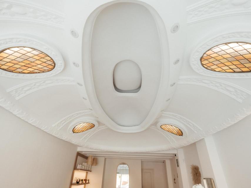 El maravillosos artesonado de Calma Madrid.