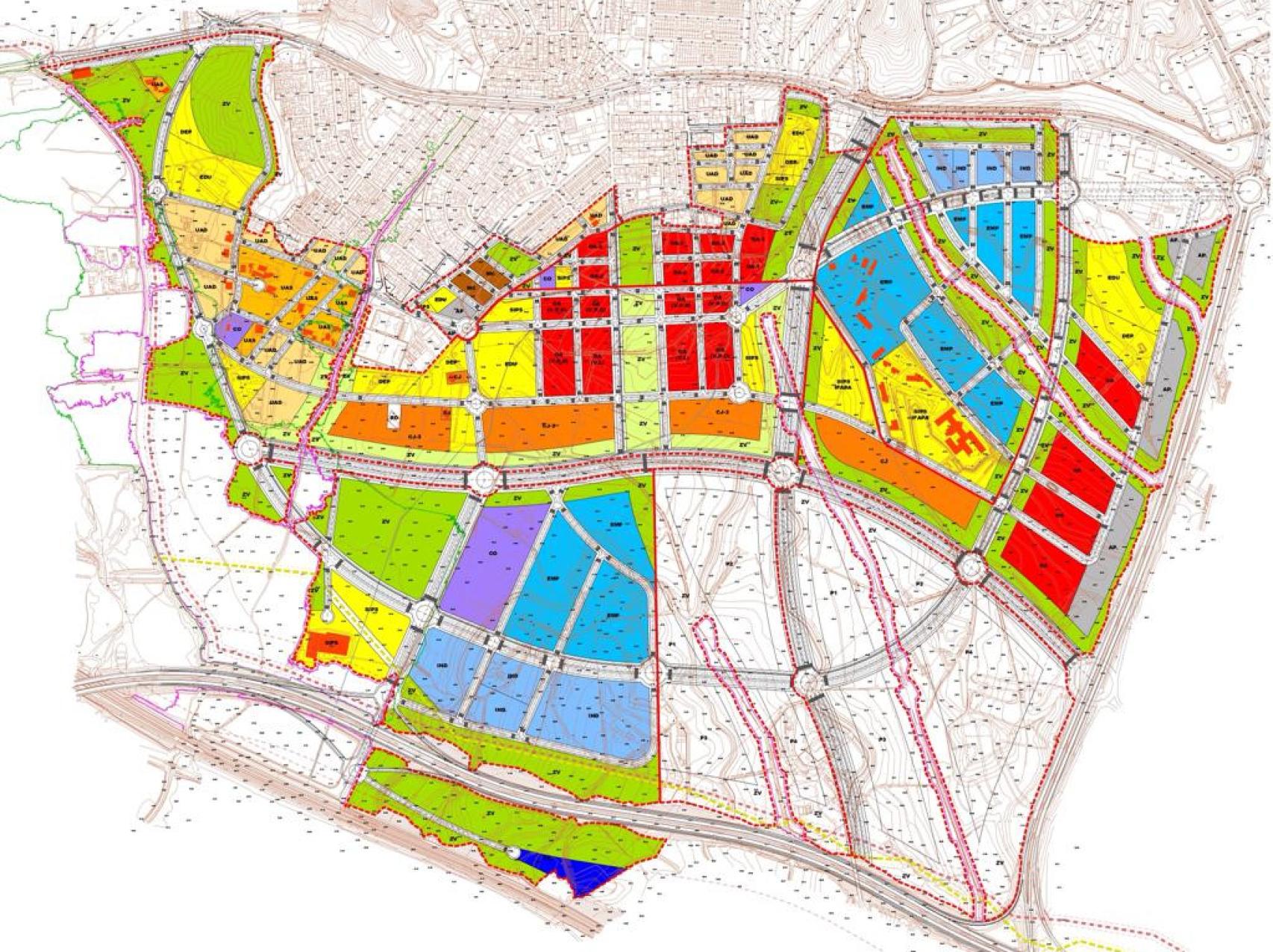 Ordenación propuesta para los terrenos.
