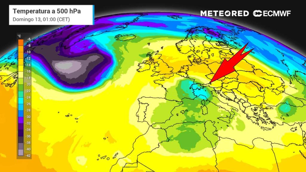 Las DANAs vendrán acompañadas de masas de aire frío. Meteored.