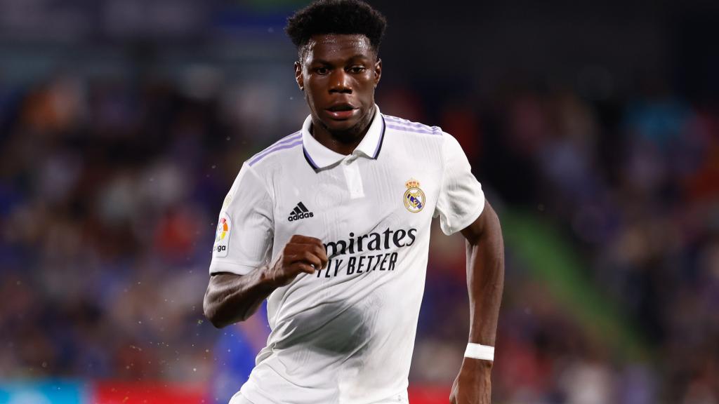 Aurélien Tchouaméni, en un partido del Real Madrid de la temporada 2022/2023