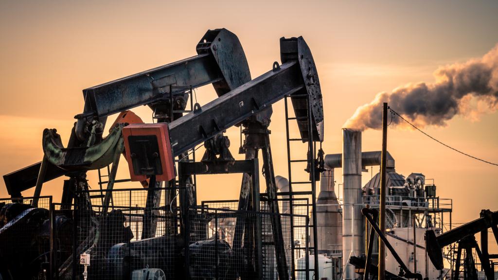 Un campo petrolífero del condado de Kern, en California.