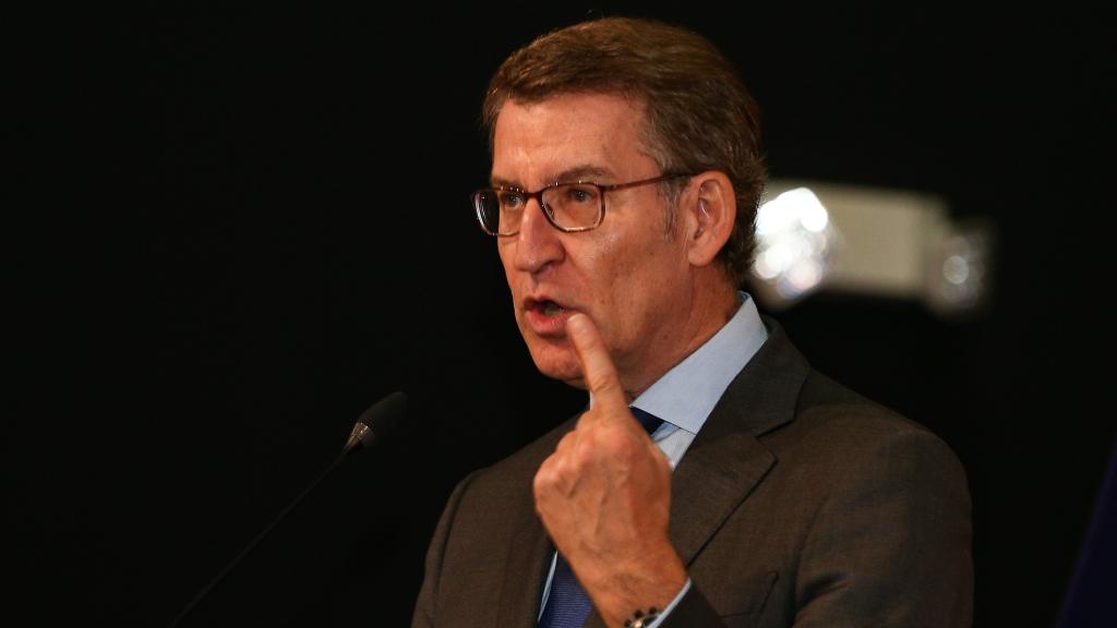 El presidente del Partido Popular, Alberto Núñez Feijóo, durante un acto.