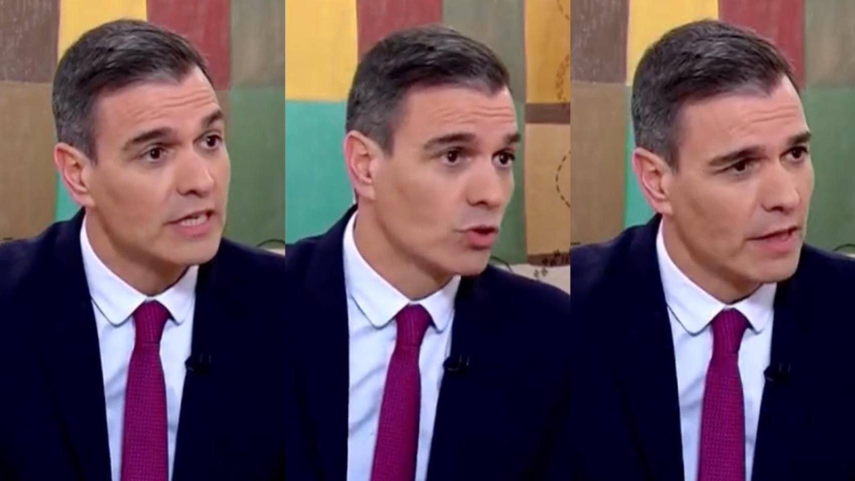 El presidente del Gobierno, Pedro Sánchez, durante la entrevista de este jueves en La Sexta.