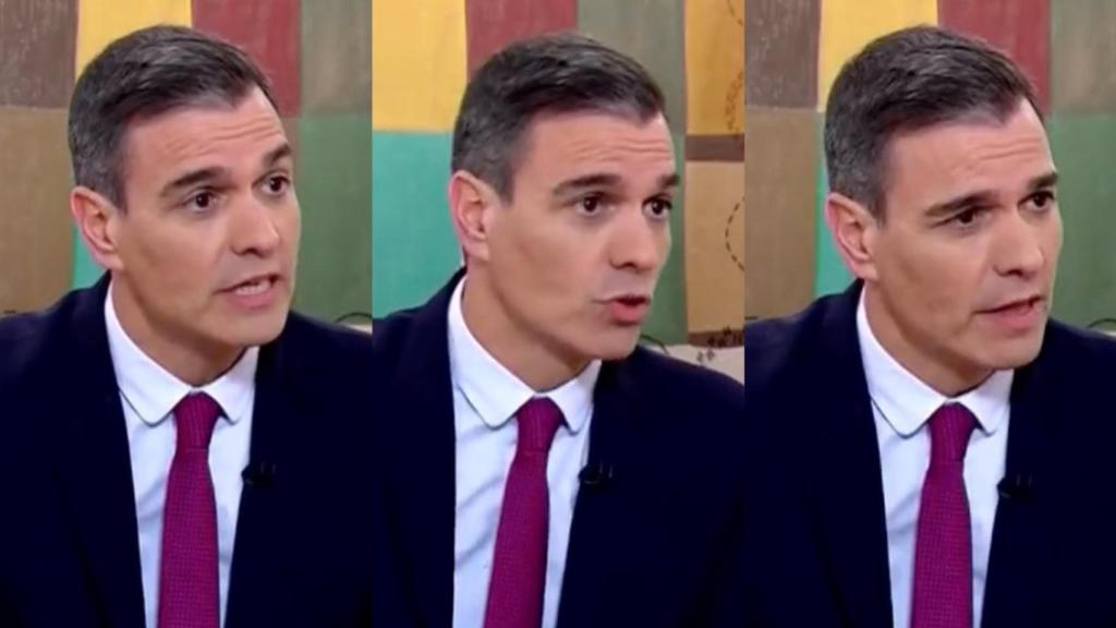 El presidente del Gobierno, Pedro Sánchez, durante la entrevista de este jueves en La Sexta.