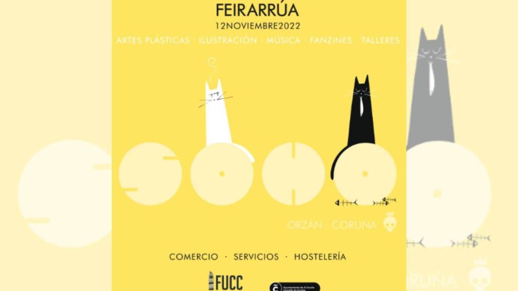 Feirarrúa en A Coruña: un evento con mucho arte que aterriza este sábado en la calle Orzán