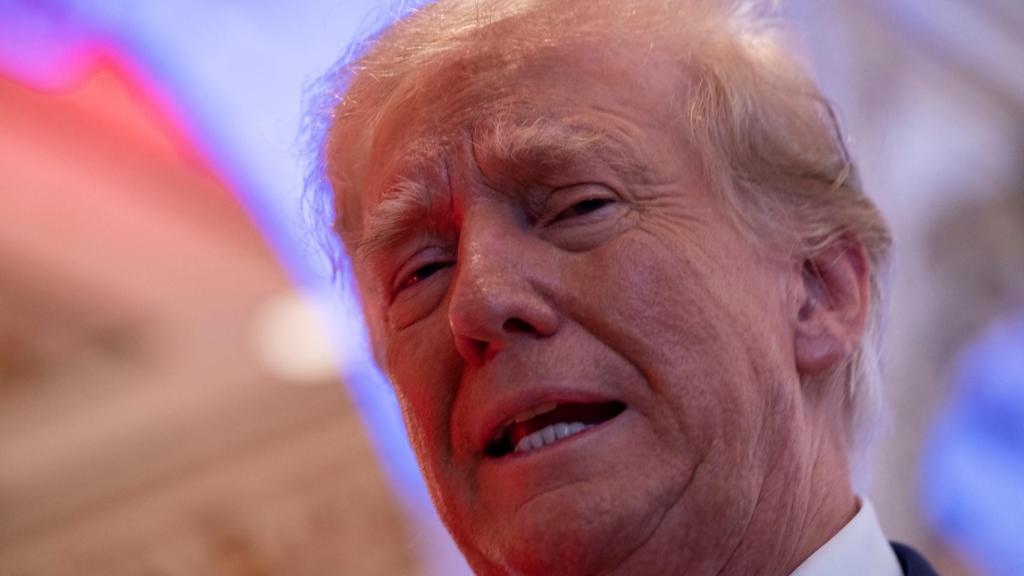 Donald Trump en su residencia de Mar-a-Lago.