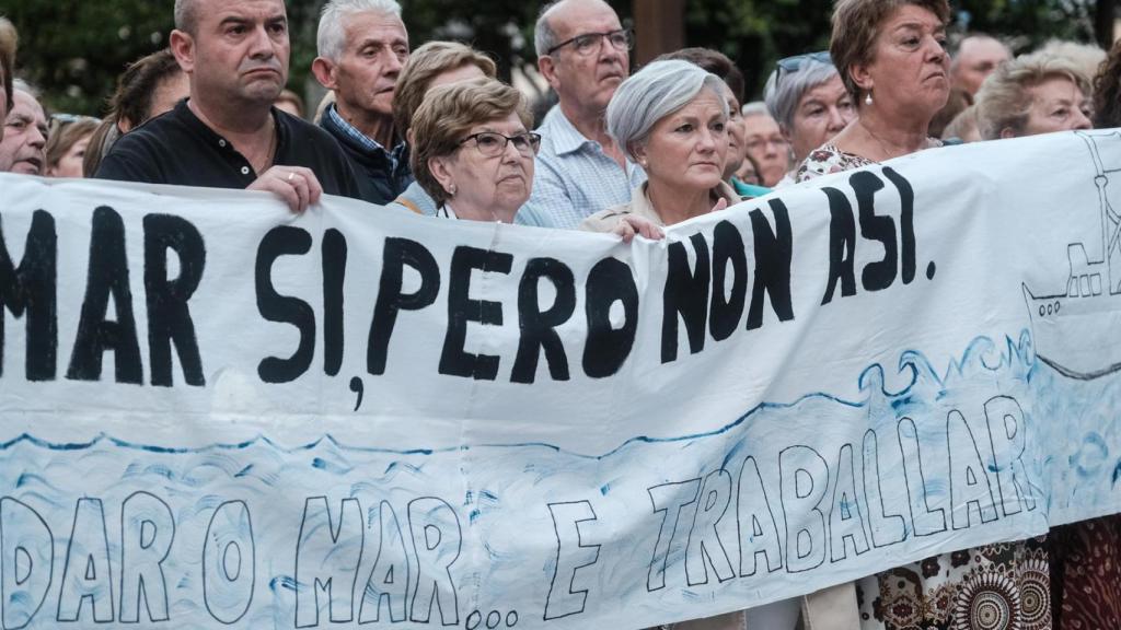Imagen de archivo de una protesta en Ribeira.