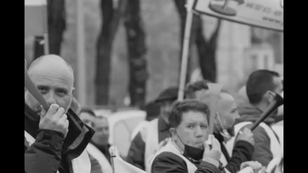 Una manifestación de transportistas.