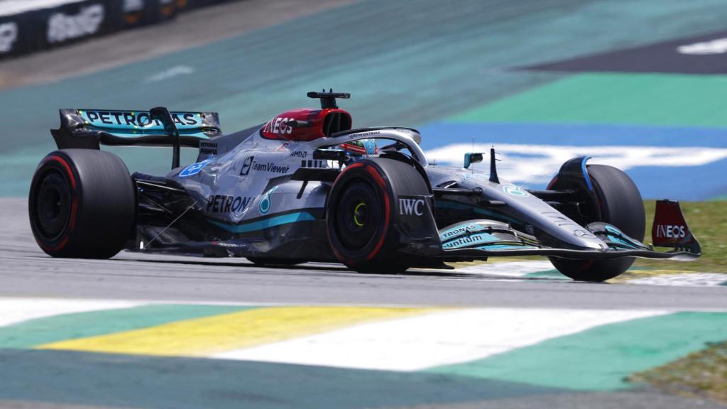 George Russell, durante la carrera al sprint.