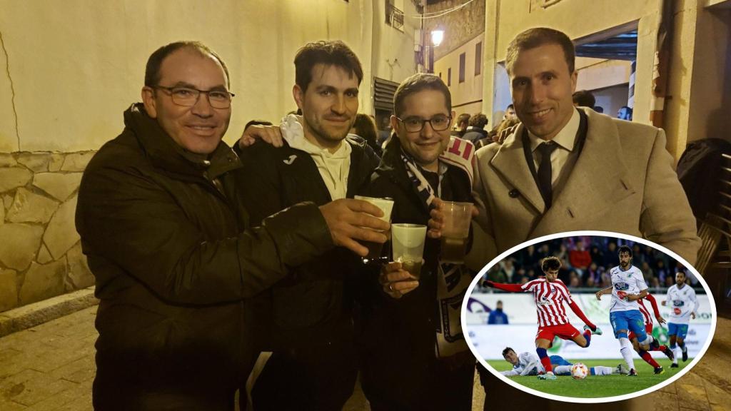 La junta directiva tras el partido contra el Atleti y Joao Félix en el encuentro.