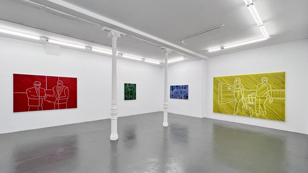 Vista de la exposición de Simeón Saiz Ruiz en la galería F2