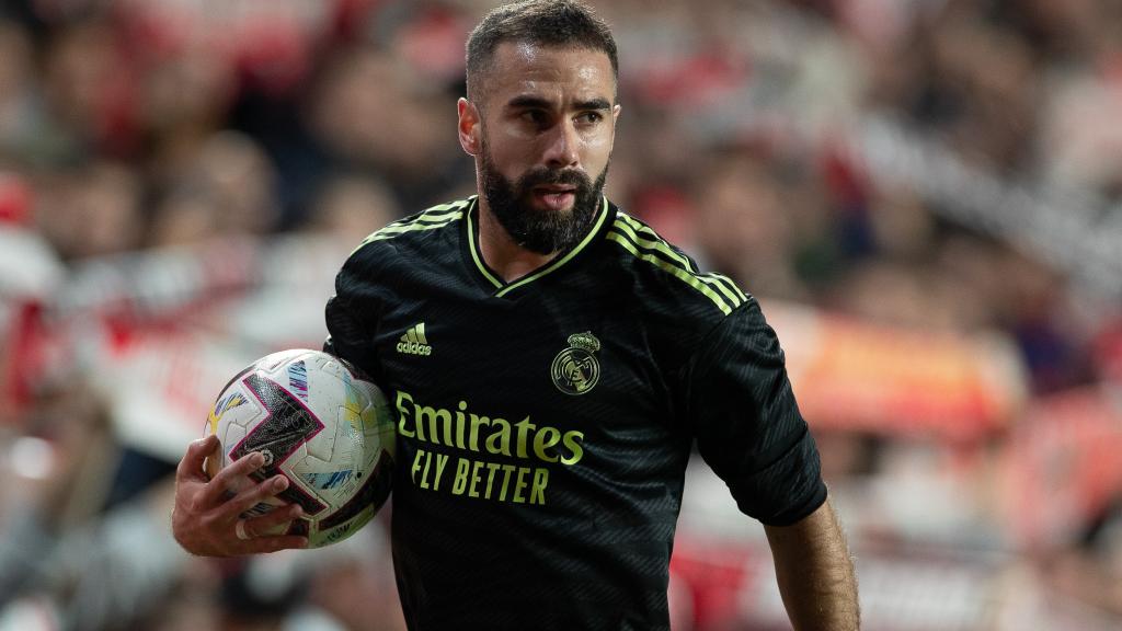Dani Carvajal, en un partido del Real Madrid de la temporada 2022/2023