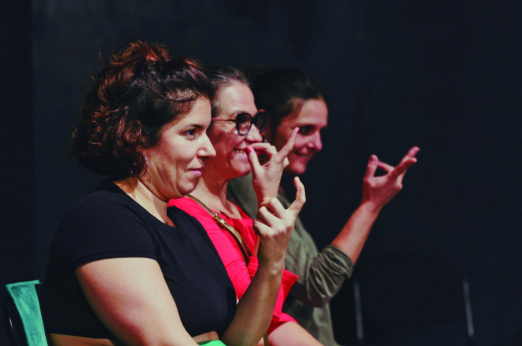 Carlota Gaviño, Pilar Gómez y Estefanía de los Santos. Foto: Luz Soria