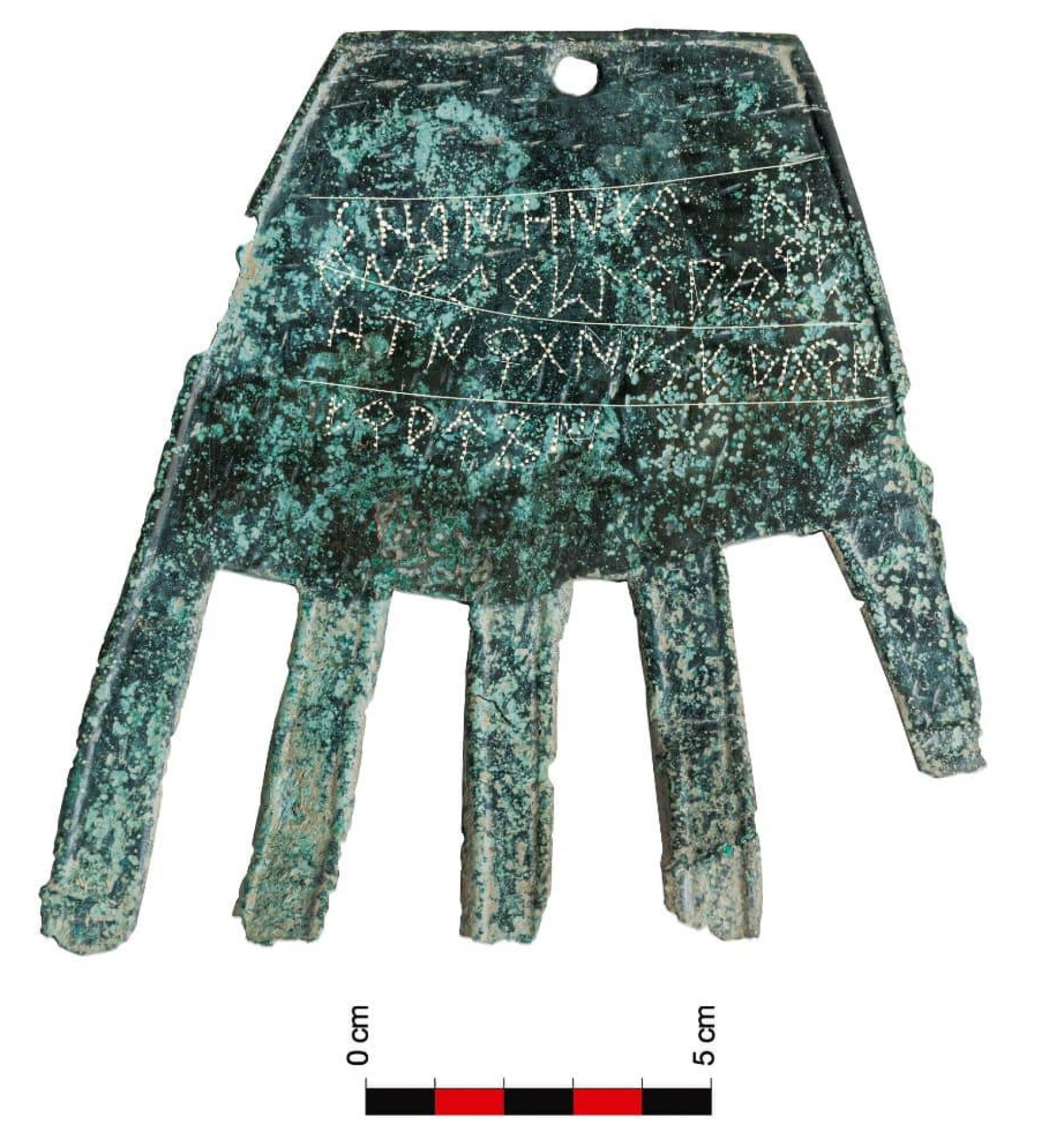 La mano de Irulegi, tras ser restaurada.