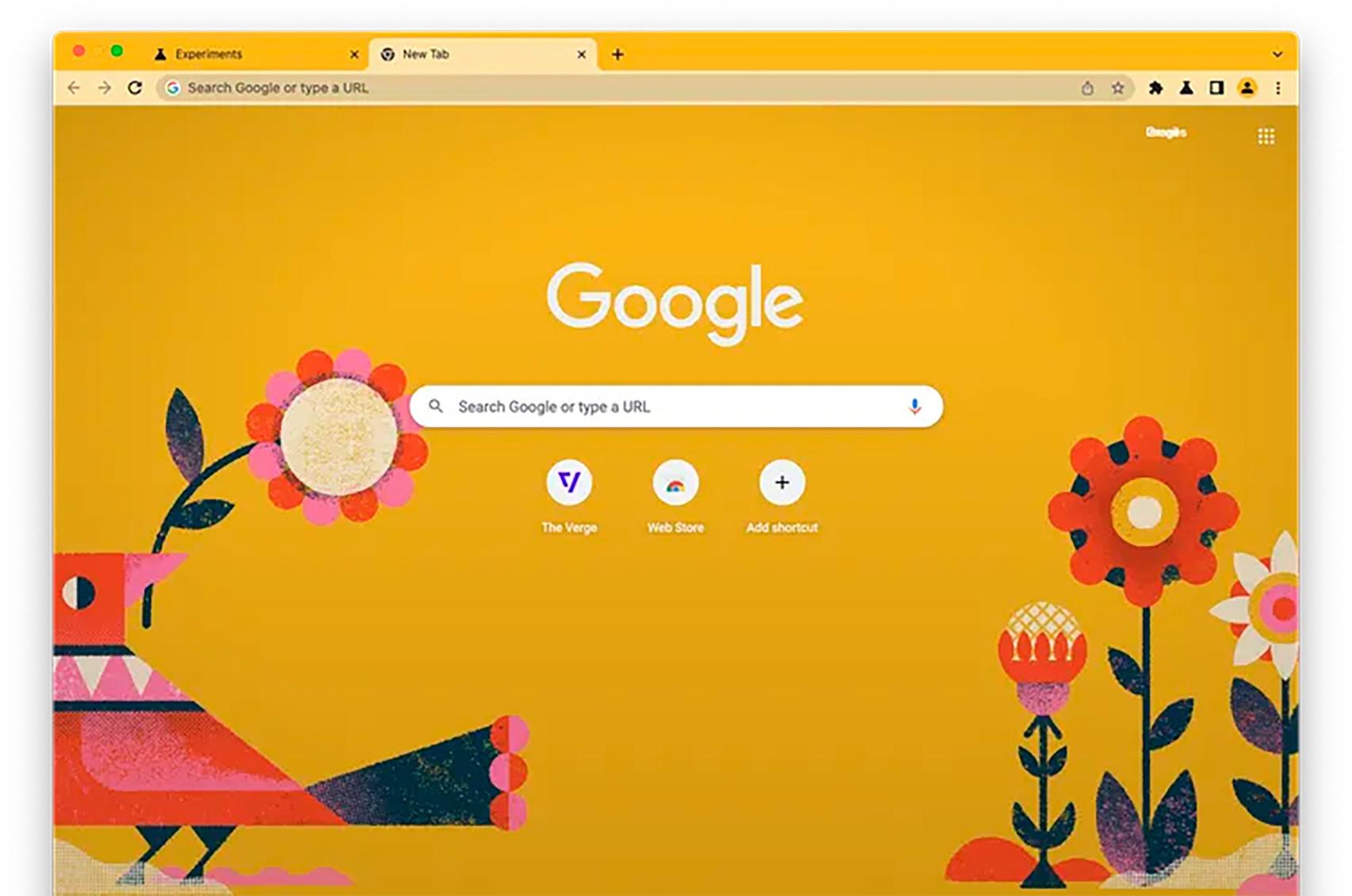 Chrome con el tema dinámico en la barra