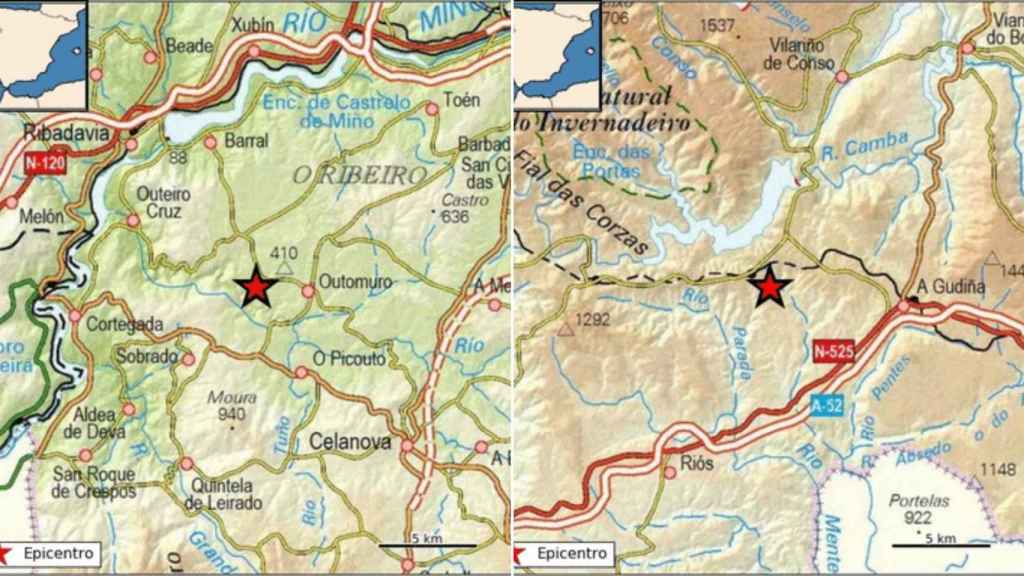 Dos terremotos esta madrugada en la provincia de Ourense.