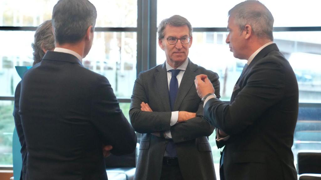 El presidente del PP, Alberto Núñez Feijóo, ha inaugurado en Madrid eXpo Ganvam.