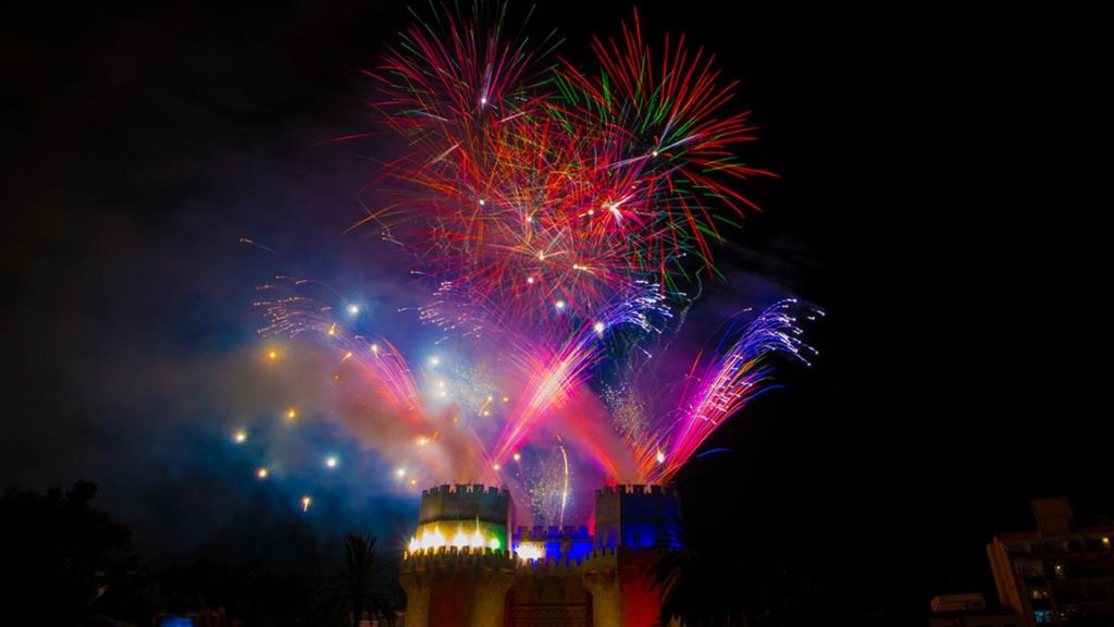 Espectáculo disparado en Valencia por la declaración de las Fallas como l Patrimonio Cultural Inmaterial de la Humanidad.