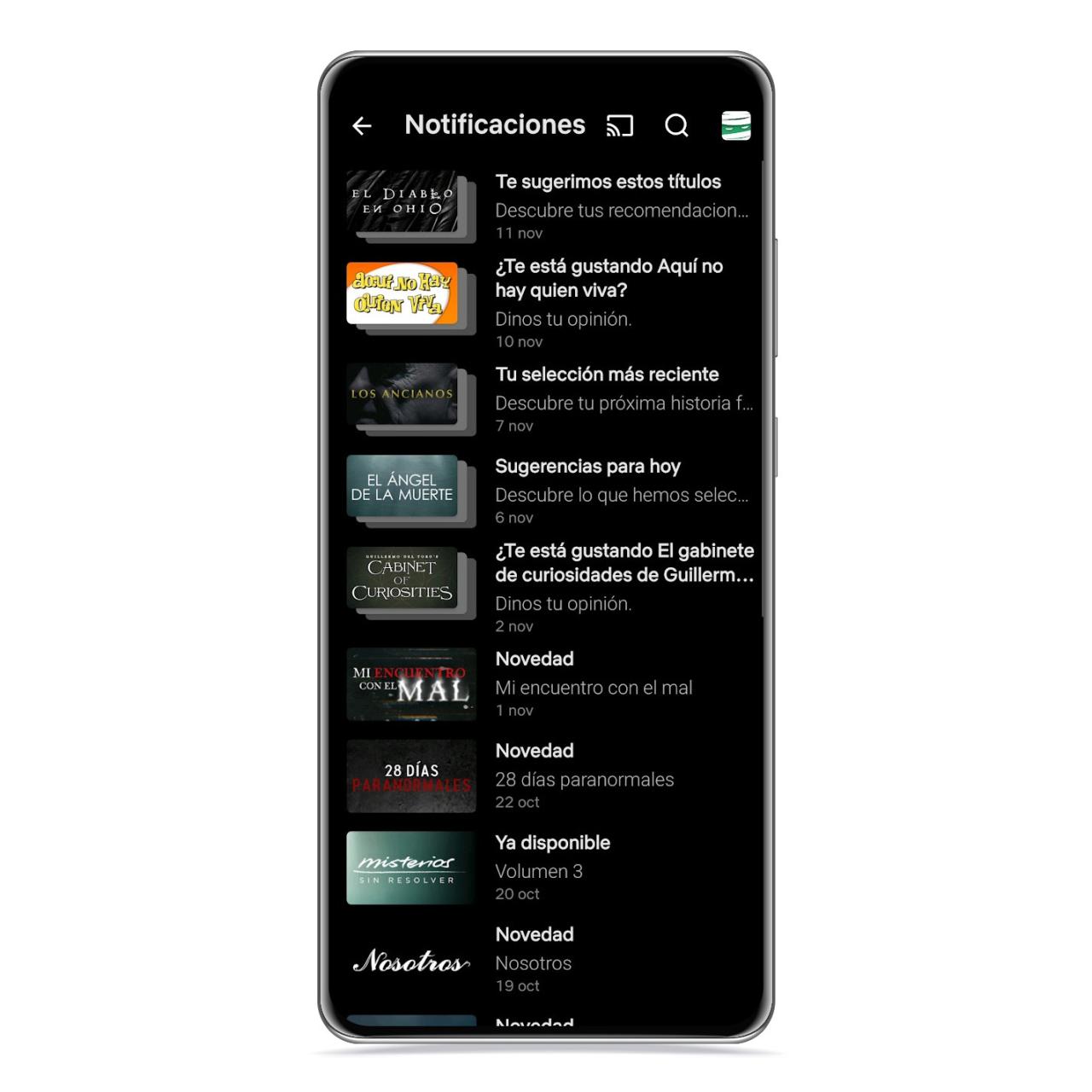 Notificaciones en Netflix