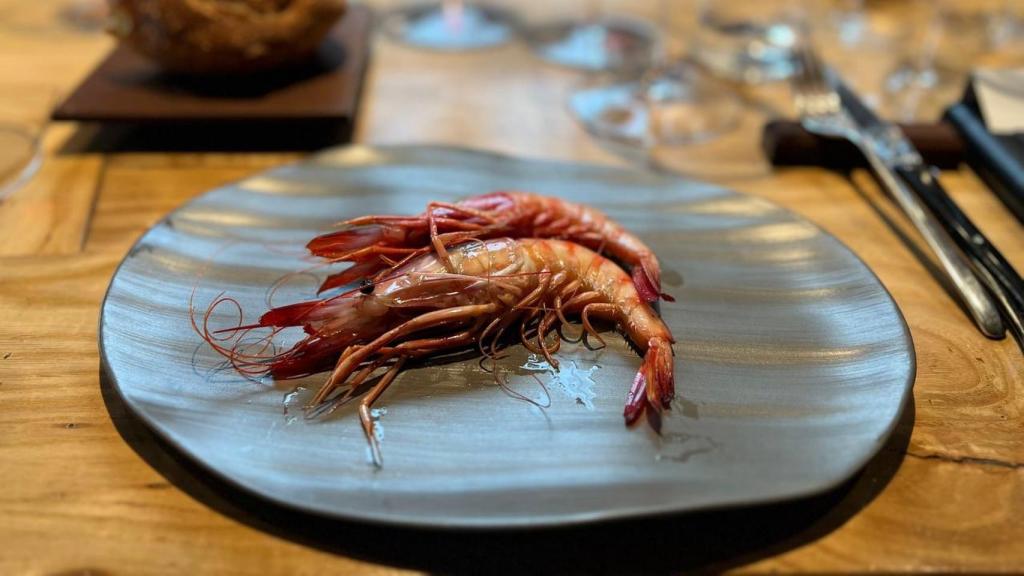 Uno de los platos del menú elaborado por Etxebarri