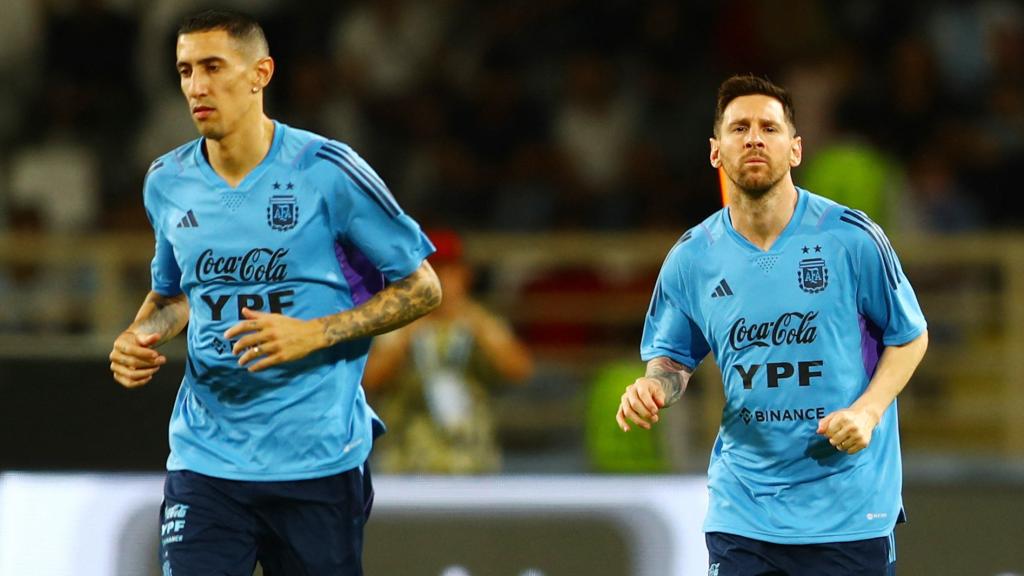 Di María y Messi, con la selección de Argentina