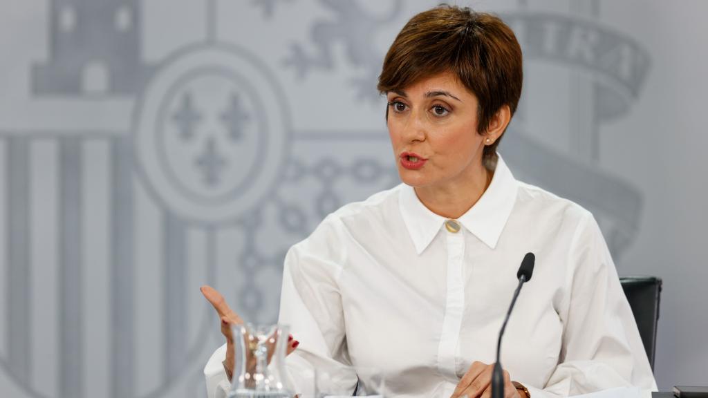 La portavoz del Gobierno, Isabel Rodríguez, en la rueda de prensa posterior al Consejo de Ministros de este martes.