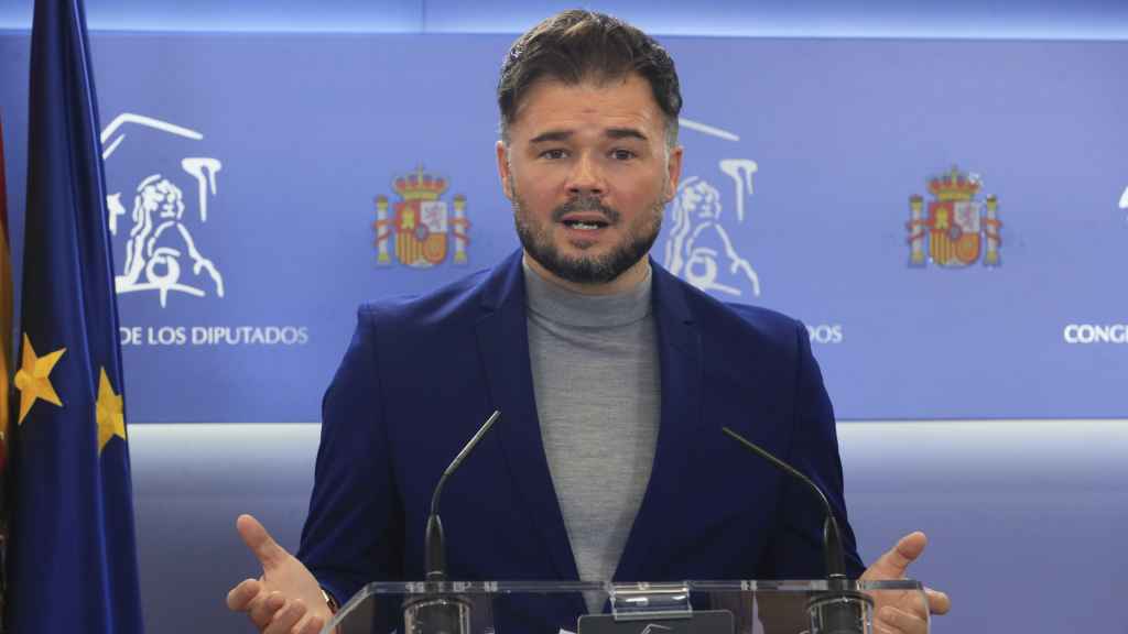 El portavoz parlamentario de ERC, Gabriel Rufián, este martes.