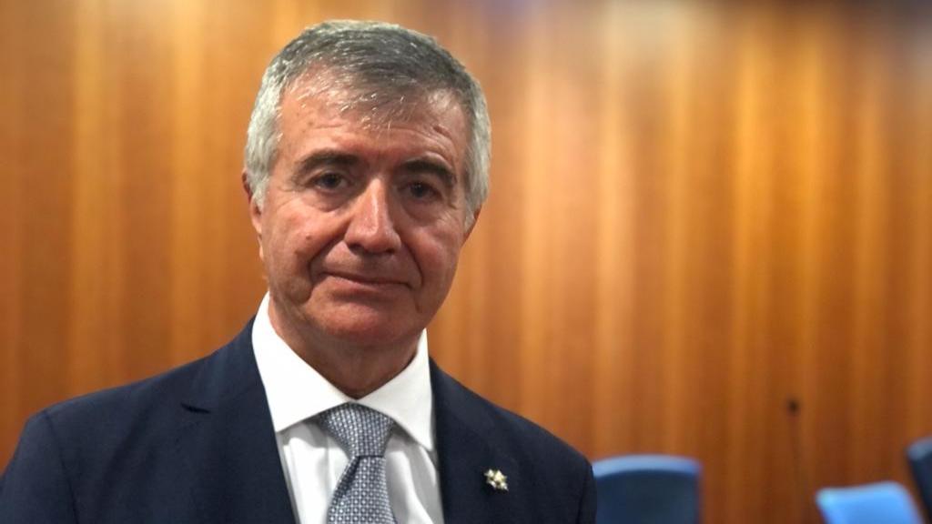 Juan Bautista Calvo-Rubio, esta mañana en la Ciudad de la Justicia.