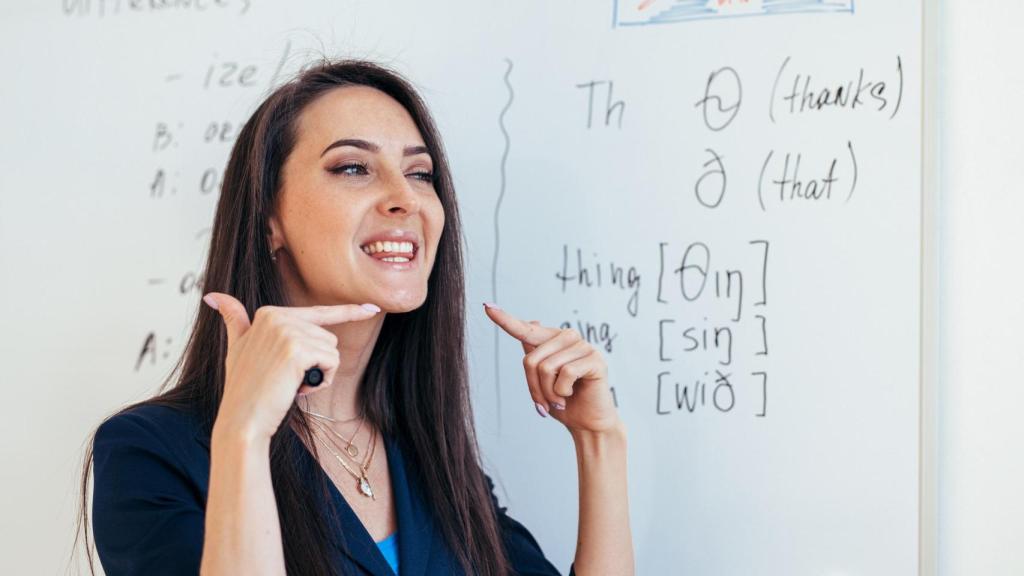 profesora estudiar inglés idiomas