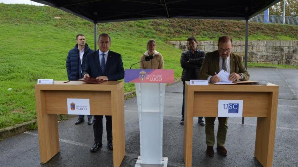 Firma del convenio para la cesión de terrenos del Campus de Lugo