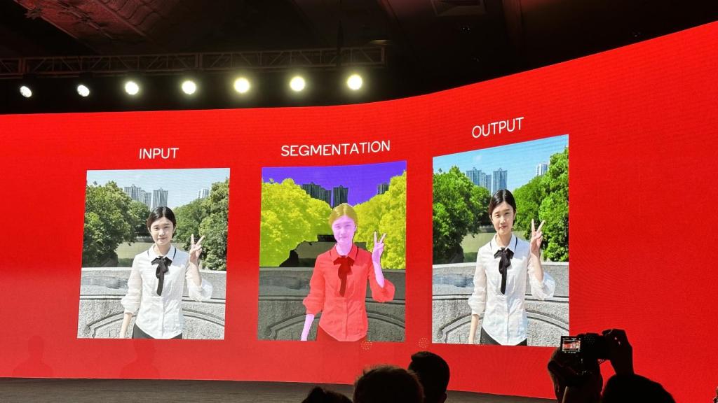 Ejemplo de segmentación inteligente en una foto con Snapdragon 8 Gen 2