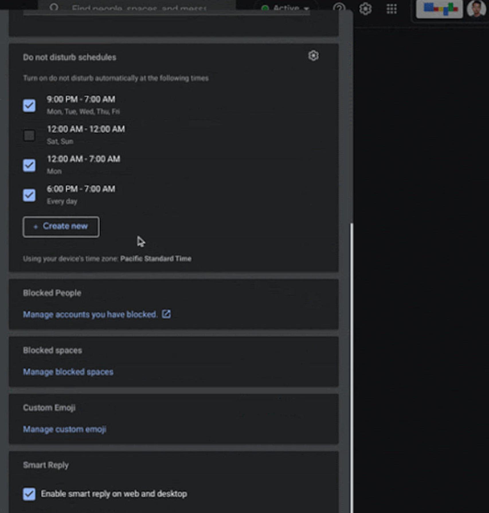 La nueva opción de Google Chat de No Molestar